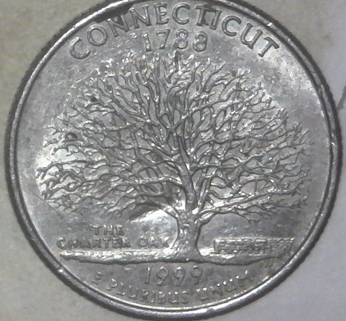 1999-D-Connecticut-Washington-Quarter-With-Pre-Strike-Damage
